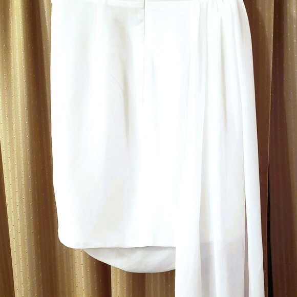 Chiffon Superdown Alivia white strapless dress - Picture 4 of 13